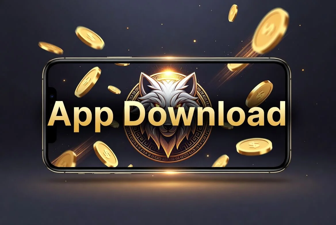 Wolf Winner app download screen for Android and mobile devices